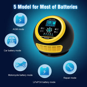 FOXSUR 20A 12V 24V Car / Motorcycle Smart Battery Charger, Plug Type:US Plug(Yellow)