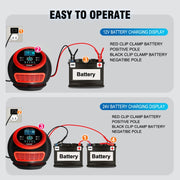 FOXSUR 20A 12V 24V Car / Motorcycle Smart Battery Charger, Plug Type:UK Plug(Red)