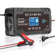 FOXSUR 8A 12V 24V Car / Motorcycle Smart Battery Charger, Plug Type:UK Plug(Black) - free shipping - PMC TechLife - Order now!