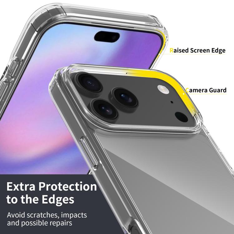 For iPhone 17 Pro Max Scratchproof Acrylic TPU Phone Case(Transparent)