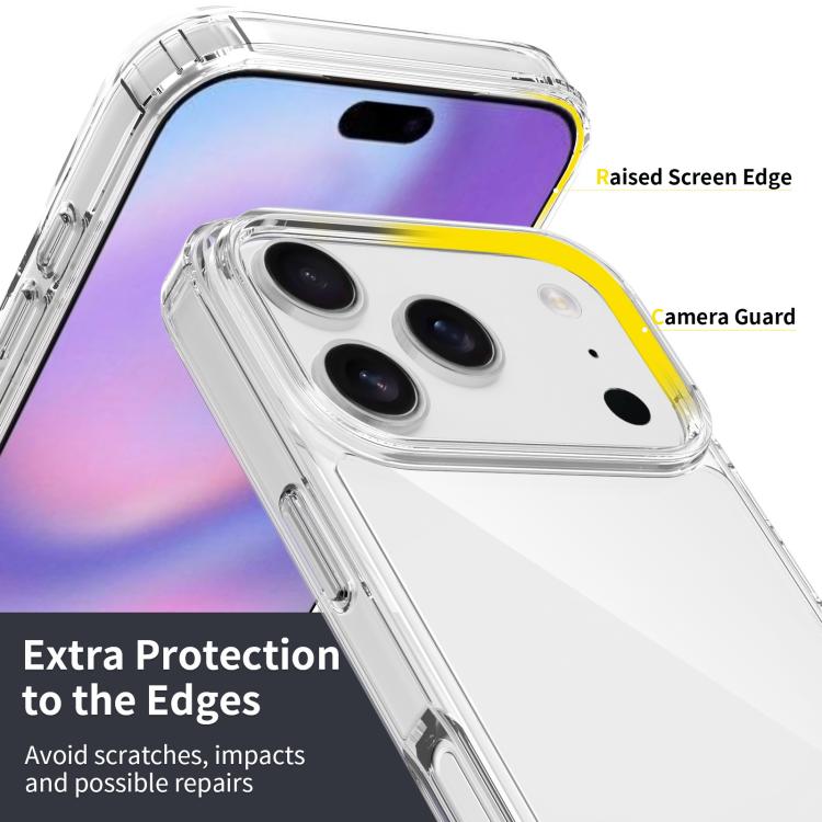 For iPhone 17 Pro Scratchproof Acrylic TPU Phone Case(Transparent)