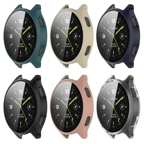 For Xiaomi Watch 2 PC + Tempered Film Integrated Watch Protective Case(Ink Blue)