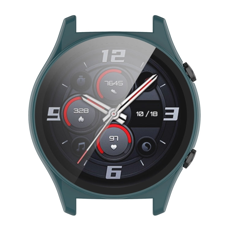 For Honor Watch GS 4 PC + Tempered Film Integrated Watch Protective Case(Pine Green)