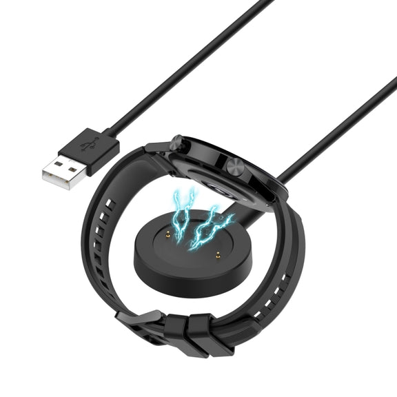 For Honor Watch GS 4 Smart Watch Magnetic Charging Cable, Style:Split(Black)