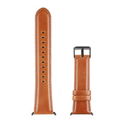 For Apple Watch Series 9 41mm DUX DUCIS Business Genuine Leather Watch Strap(Khaki)