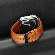 For Apple Watch Series 2 42mm DUX DUCIS Business Genuine Leather Watch Strap(Khaki)