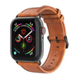 For Apple Watch Series 2 42mm DUX DUCIS Business Genuine Leather Watch Strap(Khaki) - Watch Bands by DUX DUCIS | Online Shopping South Africa | PMC TechLife | Buy Now Pay Later Mobicred