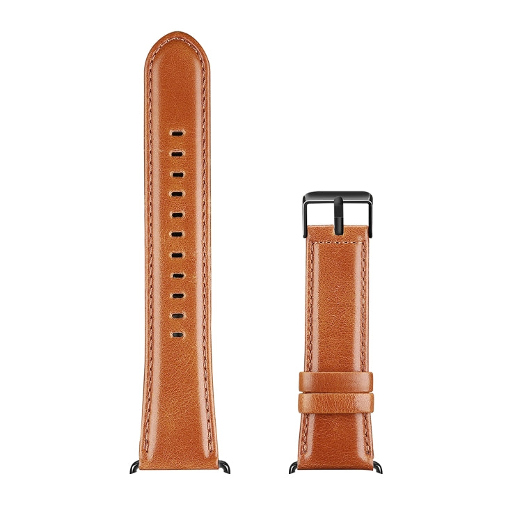 For Apple Watch Series 2 38mm DUX DUCIS Business Genuine Leather Watch Strap(Khaki)