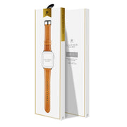 For Apple Watch Series 2 38mm DUX DUCIS Business Genuine Leather Watch Strap(Khaki)