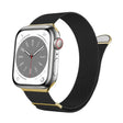 For Apple Watch Series 6 44mm Two Color Milanese Loop Magnetic Watch Band(Black Gold) - Watch Bands by PMC TechLife | Online Shopping South Africa | PMC TechLife