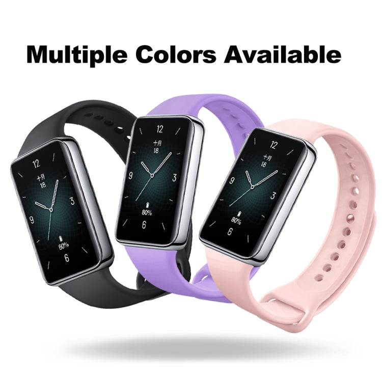For Honor Band 9 Solid Color Silicone Watch Band(Dark Red)