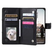 For iPhone 16e Glitter Lattice Zipper Wallet Leather Phone Case(Black)