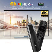 M98-Y10 Allwinner H618 Quad-Core ARM Cortex A53 6K HD Android TV Stick, RAM:2GB+16GB(UK Plug)