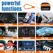 KONNWEI KW906 Bluetooth 5.0 Car OBD2 Scanner Support Android & iOS(Black Orange)