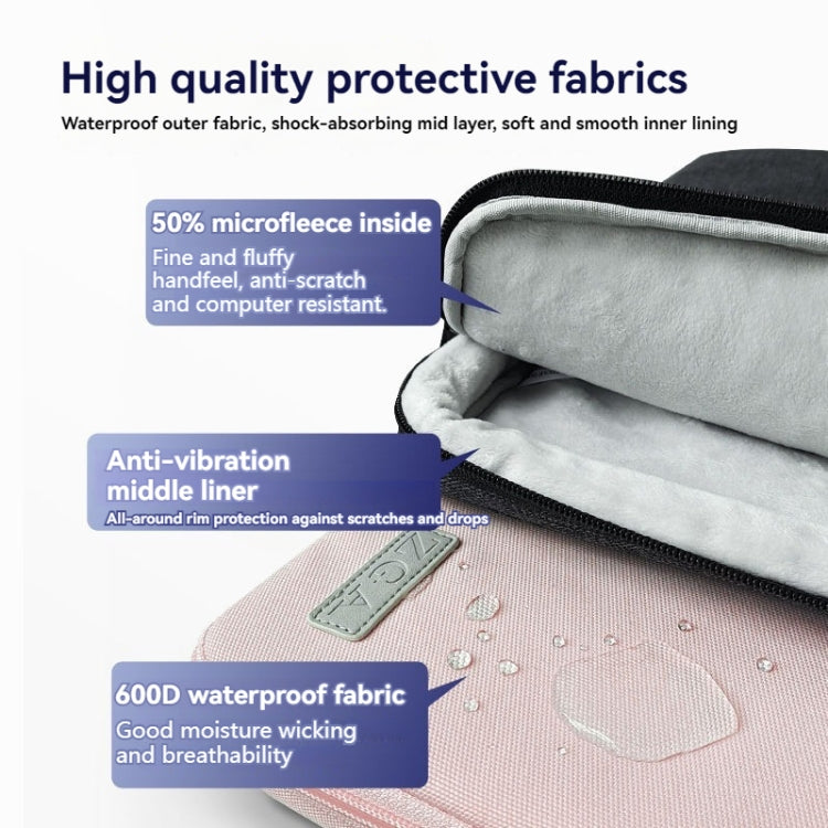 ZGA BG-01 Water-resistant Laptop Handbag, Size:16 inch(Pink)