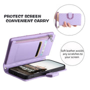 For Google Pixel 7a Glitter Lattice Zipper Wallet Leather Phone Case(Purple)