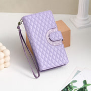 For Google Pixel 8 Pro Glitter Lattice Zipper Wallet Leather Phone Case(Purple)
