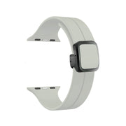 For Apple Watch SE 2022 40mm Magnetic Square Buckle Silicone Watch Band(Starlight)
