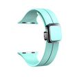 For Apple Watch Series 2 42mm Magnetic Square Buckle Silicone Watch Band(Sapphire Blue) - Watch Bands by PMC TechLife | Online Shopping South Africa | PMC TechLife