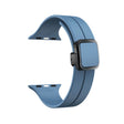 For Apple Watch 38mm Magnetic Square Buckle Silicone Watch Band(Blue) - Watch Bands by PMC TechLife | Online Shopping South Africa | PMC TechLife
