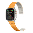 For Apple Watch Series 7 45mm Two Color Loop Magnetic Silicone Watch Band(Orange+Starlight) - Watch Bands by PMC TechLife | Online Shopping South Africa | PMC TechLife