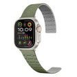 For Apple Watch Series 6 40mm Two Color Loop Magnetic Silicone Watch Band(Green+Grey) - Watch Bands by PMC TechLife | Online Shopping South Africa | PMC TechLife