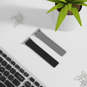 For Apple Watch Series 5 44mm Two Color Loop Magnetic Silicone Watch Band(Black+Grey)