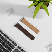 For Apple Watch Series 2 42mm Two Color Loop Magnetic Silicone Watch Band(Dark Brown+Light Brown)