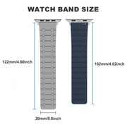 For Apple Watch SE 2023 40mm Two Color Loop Magnetic Silicone Watch Band(Orange+Starlight)