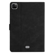 For iPad Pro 11 2024 Coconut Tree Embossed Smart Leather Tablet Case(Black)