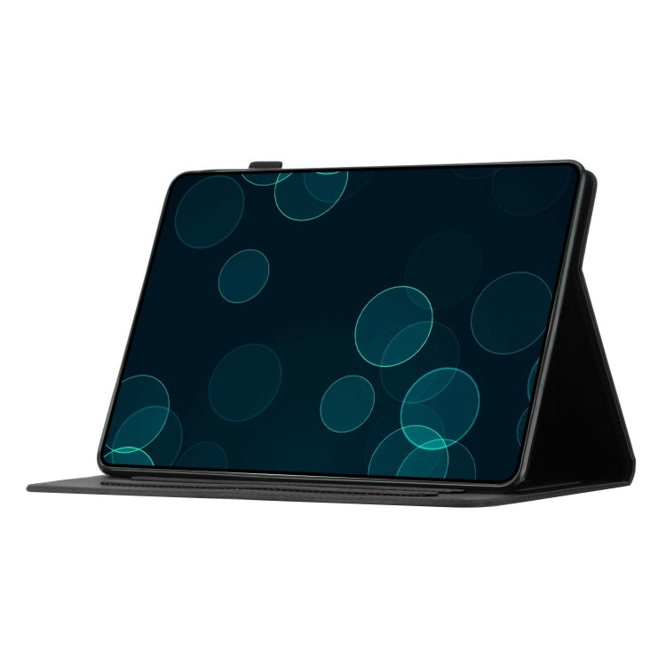 For iPad Pro 11 2024 Coconut Tree Embossed Smart Leather Tablet Case(Black)