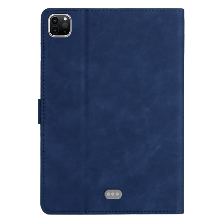 For iPad Pro 11 2024 Coconut Tree Embossed Smart Leather Tablet Case(Blue)