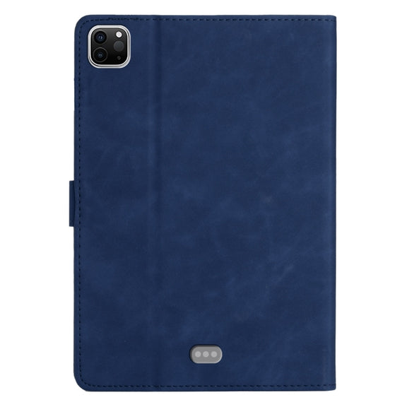 For iPad Pro 11 2024 Coconut Tree Embossed Smart Leather Tablet Case(Blue)