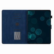 For iPad Pro 11 2024 Coconut Tree Embossed Smart Leather Tablet Case(Blue)