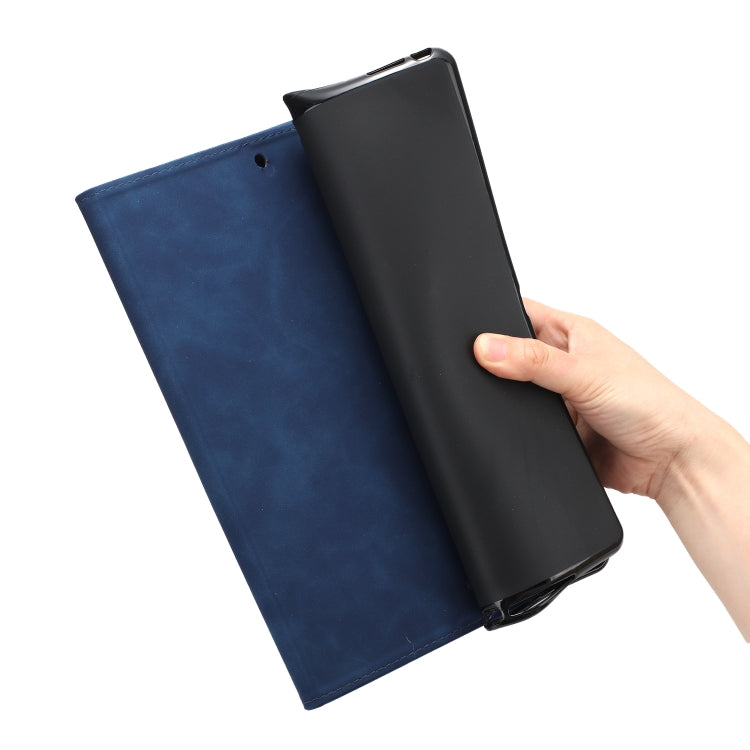 For iPad Pro 11 2024 Coconut Tree Embossed Smart Leather Tablet Case(Blue)