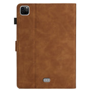 For iPad Pro 11 2024 Coconut Tree Embossed Smart Leather Tablet Case(Brown)