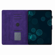 For iPad Pro 11 2024 Coconut Tree Embossed Smart Leather Tablet Case(Purple)