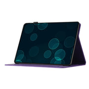 For iPad Pro 11 2024 Coconut Tree Embossed Smart Leather Tablet Case(Purple)