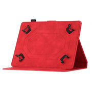 For 10 inch Universal Coconut Tree Embossed Leather Tablet Case(Red)