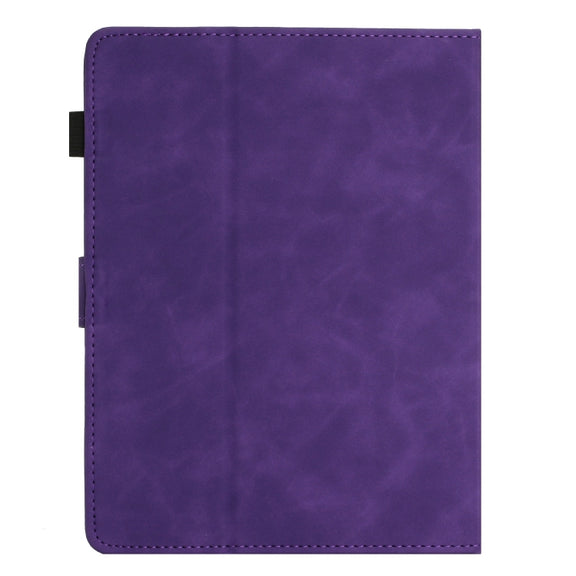 For 10 inch Universal Coconut Tree Embossed Leather Tablet Case(Purple)