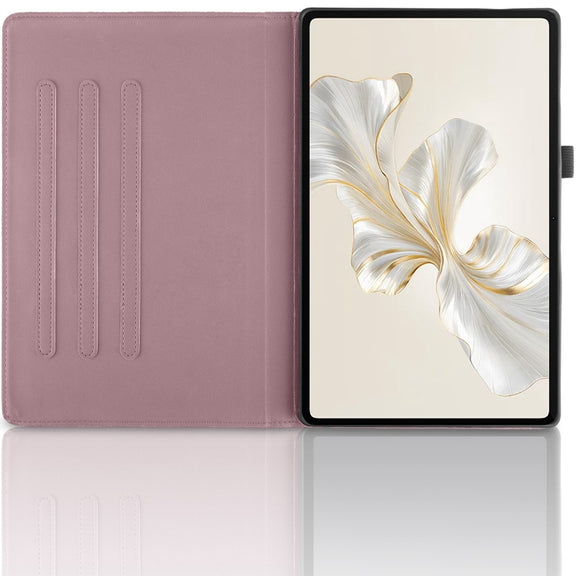 For Honor Pad 9 Tree Life Embossed Rotation Leather Tablet Case(Rose Gold)