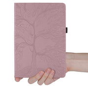 For Honor Pad X8a Tree Life Embossed Rotation Leather Tablet Case(Rose Gold)