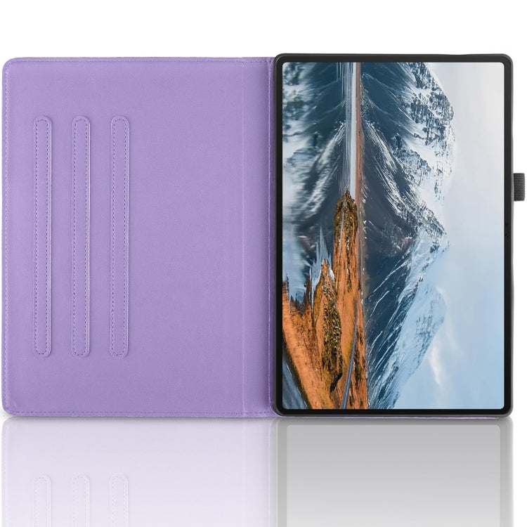 For Honor Pad X8a Tree Life Embossed Rotation Leather Tablet Case(Purple)