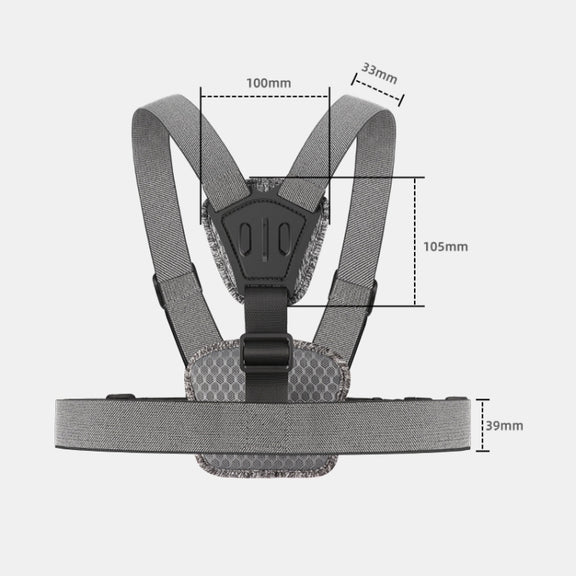 6 in 1 Phone Clamp Adjustable Body Mount Belt Chest Strap with Mount & Screw(Grey)