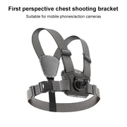 7 in 1 Phone Clamp Adjustable Body Mount Belt Chest Strap with Mount & Screw(Grey)
