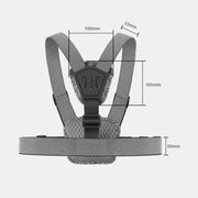 3 in 1 Adjustable Body Mount Belt Chest Strap with Mount & Screw(Grey)
