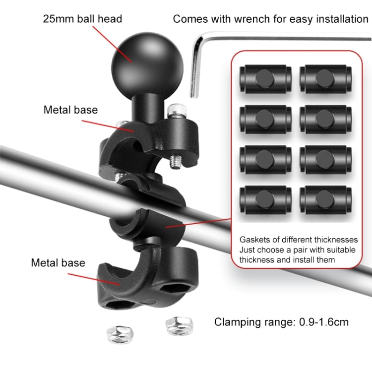 9 in 1 Wrench O-Type Mount Crabs Kit Motorcycle Clamps Handlebar Fixed Mount