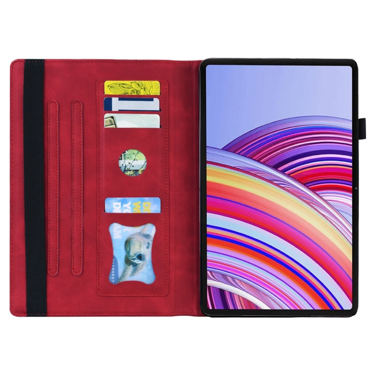For Xiaomi Redmi Pad Pro 12.1 Splicing Shockproof Leather Tablet Case(Red)