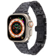 For Apple Watch Ultra 49mm Double T Stainless Steel Watch Band(Black) - Watch Bands by PMC TechLife | Online Shopping South Africa | PMC TechLife