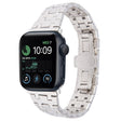For Apple Watch SE 40mm Double T Stainless Steel Watch Band(Starlight) - Watch Bands by PMC TechLife | Online Shopping South Africa | PMC TechLife